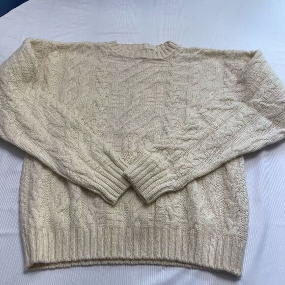 Eddie Bauer VTG Wool Fisherman Sweater Men’s Size Large - Picture 1 of 7